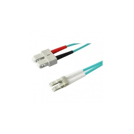 Panduit Cable Fibra Óptica OM3 LC Macho - SC Macho, 50/125µm, 7 Metros, Turquesa