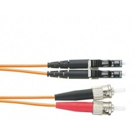 Panduit Cable Fibra Óptica OFNR ST Macho - LC Macho, 1 Metro, Naranja