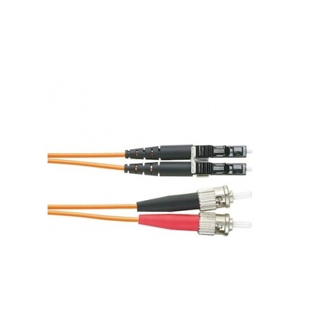 Panduit Cable Fibra Óptica OFNR ST Macho - LC Macho, 1 Metro, Naranja