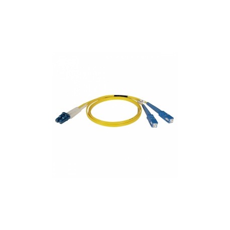 Tripp Lite Cable Fibra Óptica OFNR LC Macho - SC Macho, 3 Metros, Amarillo