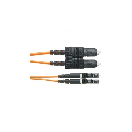 Panduit Cable Fibra Óptica LC Macho - SC Macho, 50/125, 1Metro, Naranja