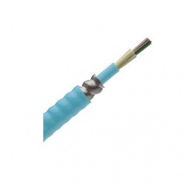 Panduit Cable de Interconexión Blindado con Aluminio de 6 Fibras OM3, 50/125, 10 Gbit/s, Multimodo, Riser, 30cm, Azul