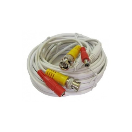 Provision-ISR Cable Coaxial para Video, Macho - Macho, 20 Metros, Blanco