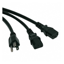 Tripp Lite Cable de Poder Divisor en ''Y'' NEMA 5-15P Macho - C13 Coupler Hembra, 1.83 Metros, Negro