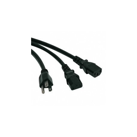 Tripp Lite Cable de Poder Divisor en ''Y'' NEMA 5-15P Macho - C13 Coupler Hembra, 1.83 Metros, Negro