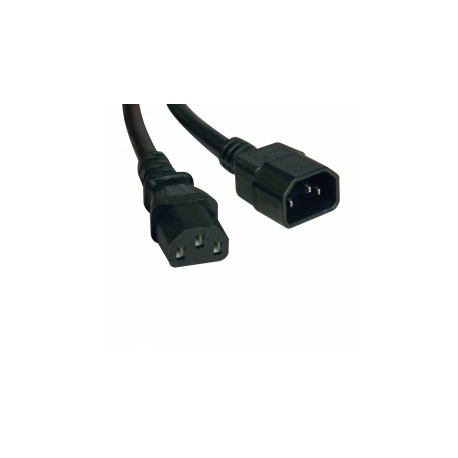 Tripp Lite Cable de Poder para PC C14 Coupler Macho - C13 Hembra Coupler, 1.22 Metros, Negro