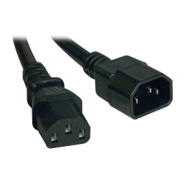 Tripp Lite Cable de Poder C14 Coupler Macho - C13 Coupler Hembra, 61cm, Negro