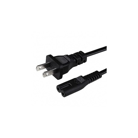 BRobotix Cable de Poder C8 Coupler - NEMA 1-15P, 1.8 Metros, Negro