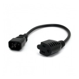 StarTech.com Cable de Poder NEMA 5-15R - C14 Coupler, 30cm, Negro