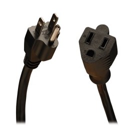 Tripp Lite Cable de Poder NEMA 5-15P - NEMA 5-15R, 4.57 Metros, Negro