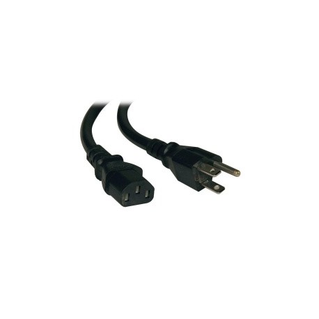 Tripp Lite Cable de Poder NEMA 5-15P Macho - C13 Coupler Hembra, 2.44 Metros, Negro