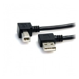StarTech.com Cable USB para Impresora Acodado en Ángulo, USB A Macho - USB B Macho, 90cm, Negro