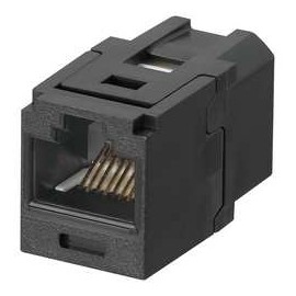 Panduit Jack de Red Cat6 de 8 Posiciones, RJ-45, Negro