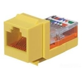 Panduit Jack Modular Categoría 5e Tipo Keystone de 8 Posiciones y 8 Cables, Amarillo