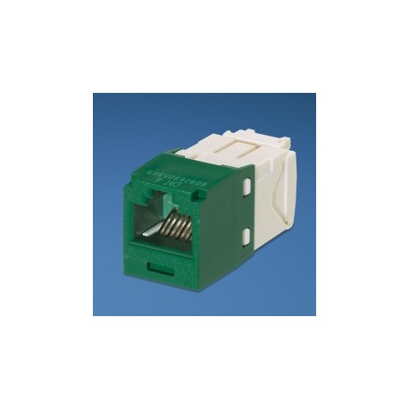 Panduit Jack de Red Mini-Com TG Categoría 6 UTP de 8 Posiciones, RJ-45, Verde/Blanco