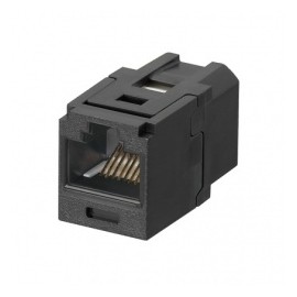 Panduit Jack de Red Cat6a de 8 Posiciones, RJ-45, Negro