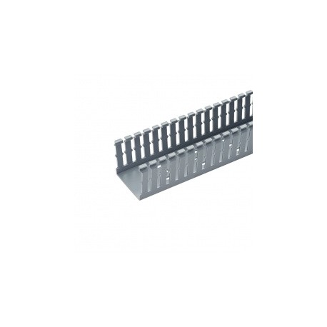 Panduit Ducto Ranurado Tipo F, 0.5 x 0.5 x 6, PVC, Gris Claro