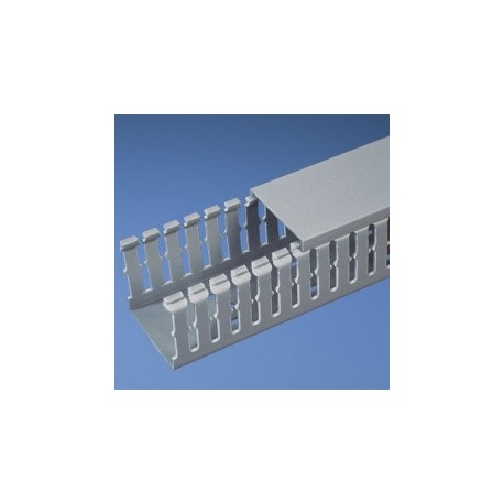 Panduit Ducto Ranurado Tipo F, 2 x 2 x 6, PVC, Gris Claro