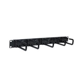 Tripp Lite Organizador Horizontal de Cables para Rack 19, 1U, Negro - Tipo Anillo Flexible