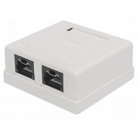 Intellinet Caja Cat5e Gigabit Ethernet, 2x RJ-45, Blanco