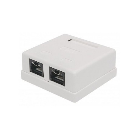 Intellinet Caja Cat5e Gigabit Ethernet, 2x RJ-45, Blanco