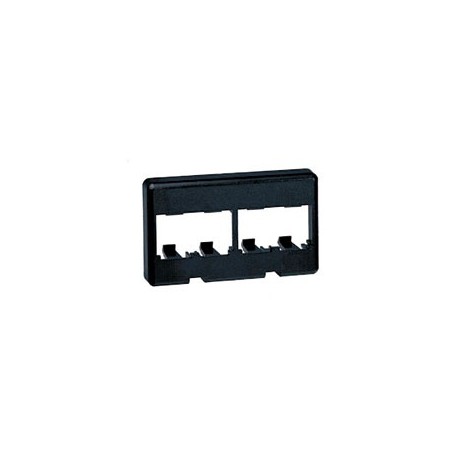 Panduit Placa para Mueble Modular, 4 Puertos MIni-Com, Negra