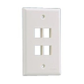 Panduit Placa para Pared 4 Puertos RJ-45, Blanco