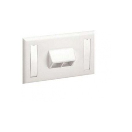 Panduit Placa de Pared, 2 Puertos RJ-45, Blanco