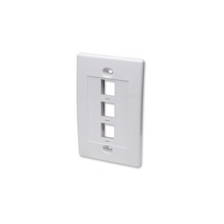 Intellinet Tapa para Caja (Faceplate) 163309, 4 Salidas, Blanco