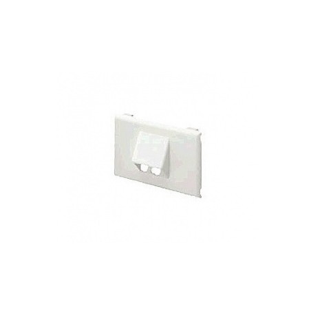 Panduit Placa Frontal Inclinada Horizontal para Comunicaciones, 2 Módulos Mini-Com