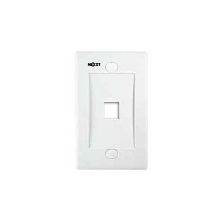 Nexxt Solutions Placa para Pared Sencilla, RJ-45, 1 Salida, Blanco