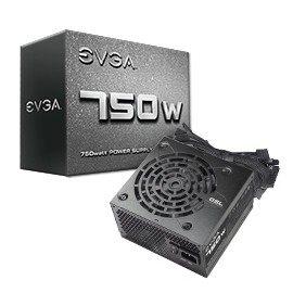 Fuente de Poder EVGA 100-N1-0750-L1, 20 4 pin ATX, 120mm, 750W