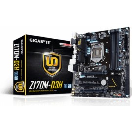 Tarjeta Madre Gigabyte micro ATX GA-Z170M-D3H, S-1151, Intel Z170, HDMi, USB 2.0 3.0 3.1, 64GB DDR4, para Intel