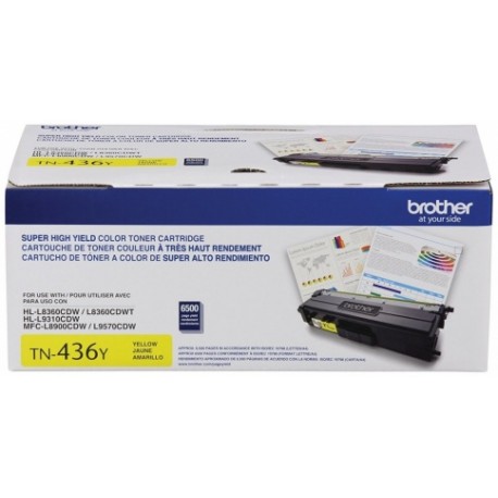 Toner Brother TN-436Y Amarillo, 6500 Páginas