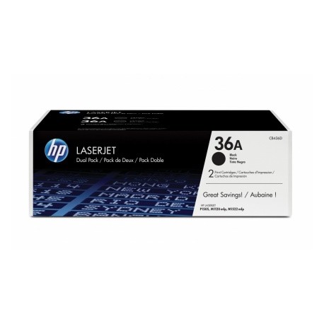 Toner HP 36A Paquete Doble Negro, 2x 2000 Páginas