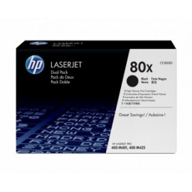 Toner HP 80X Paquete Doble Negro, 2x 6900 Páginas