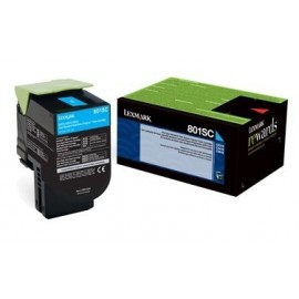 Toner Lexmark 80C8SC0 Cyan, 2000 Páginas