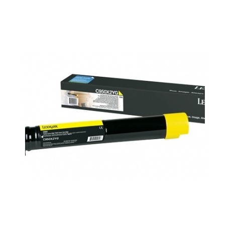 Toner Lexmark C950X2YG Amarillo, 24.000 Páginas