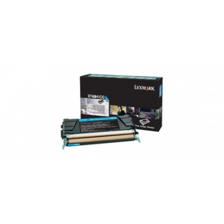 Toner Lexmark Programa Retorno X748H1CG Cyan, 10.000 Páginas
