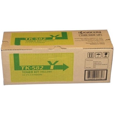 Toner Kyocera TK- 582Y Amarillo, 2800 Páginas