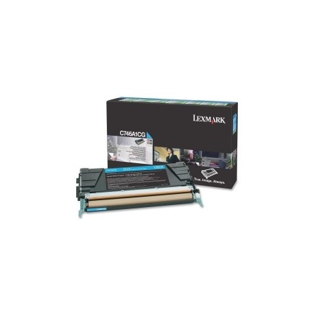 Toner Lexmark C746A1CG Cyan, 7000 Páginas
