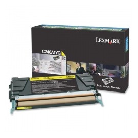 Toner Lexmark Programa Retorno C746A1YG Amarillo, 7000 Páginas