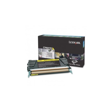 Toner Lexmark Programa Retorno C746A1YG Amarillo, 7000 Páginas