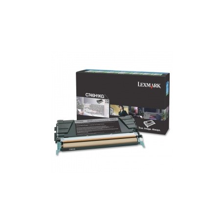 Toner Lexmark C746H1KG Negro, 12.000 Páginas
