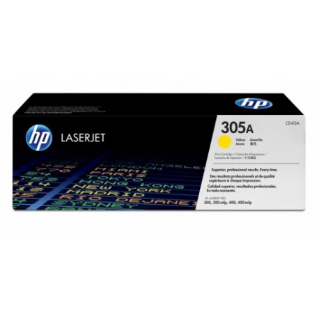 Toner HP 305A Amarillo, 2600 Páginas