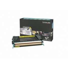 Toner Lexmark Programa Retorno C734A1YG Amarillo, 6000 Páginas