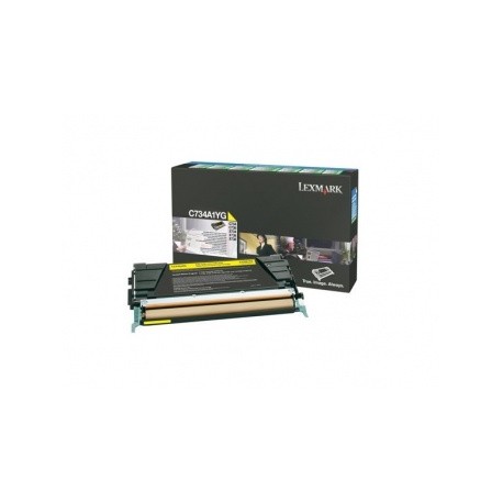 Toner Lexmark Programa Retorno C734A1YG Amarillo, 6000 Páginas