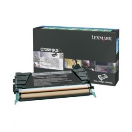 Toner Lexmark Programa Retorno C736H1KG Negro, 12.000 Páginas