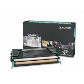Toner Lexmark Programa Retorno C734A1KG Negro, 8000 Páginas