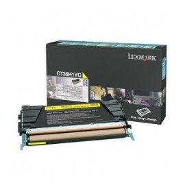 Toner Lexmark Programa Retorno C736H1YG Amarillo, 10.000 Páginas
